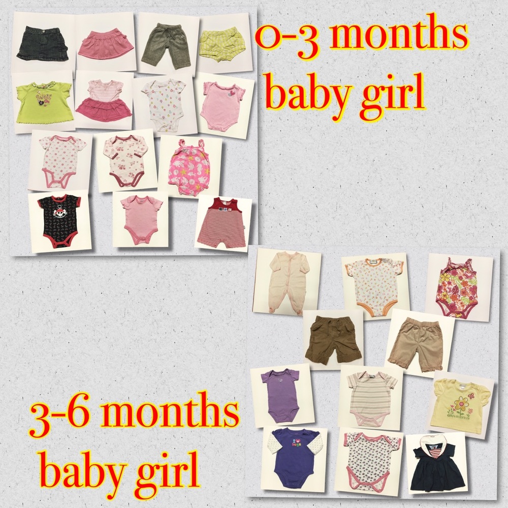 Baby Girl Clothes 0-6 months